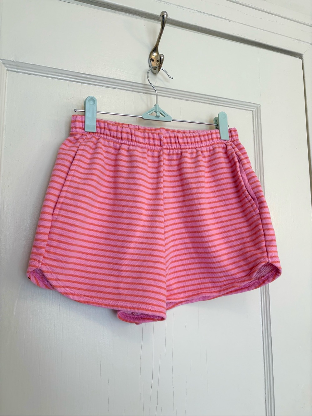 Pink and orange Striped Women’s Shorts